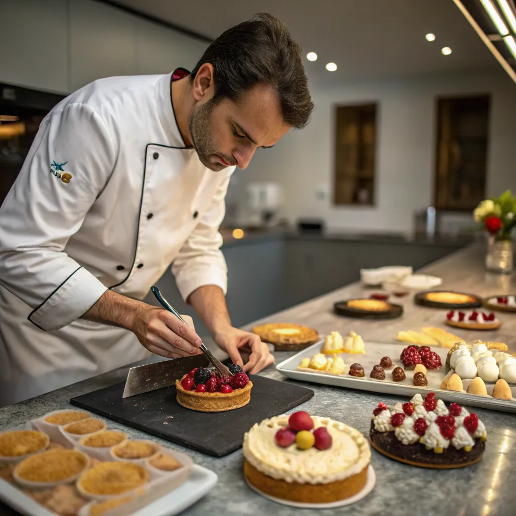 Pastry chef skills demonstration